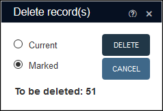 Delete record(s)