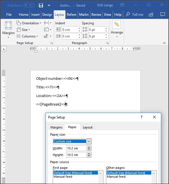 How to create a Word template