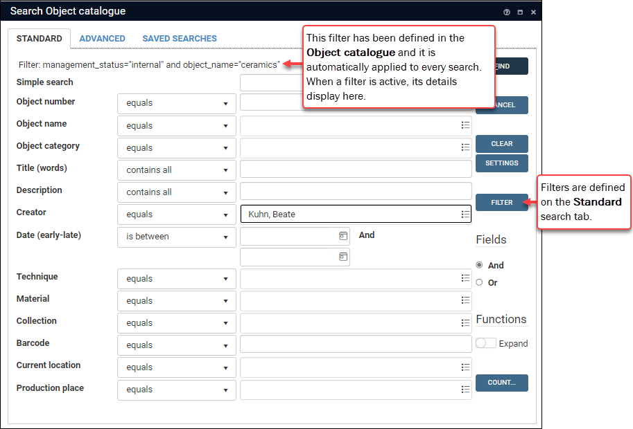Search filter