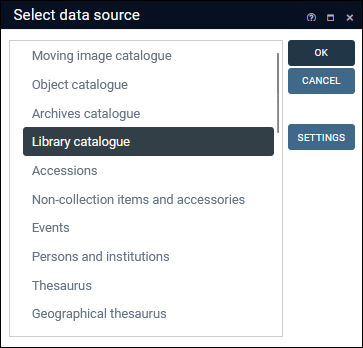 Library catalogue: how to create a Library record