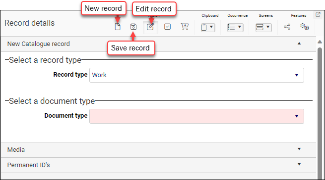 Library catalogue: how to create a Library record